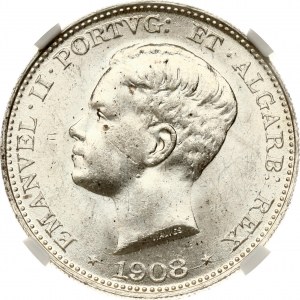 Portugal 500 Reis 1908 NGC MS 62