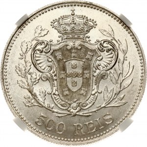 Portugal 500 Reis 1908 NGC MS 62