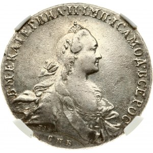 Rubel rosyjski 1766 СПБ-ЯI NGC AU SZCZEGÓŁY