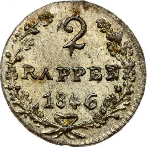 Switzerland Schwyz 2 Rappen 1846