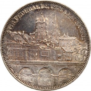 Switzerland 5 Francs 1876 Lausanne Shooting Festival