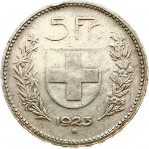 Switzerland 5 Francs 1923 B Herdsman