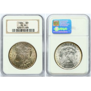 Dollaro Morgan USA 1886 NGC MS 64