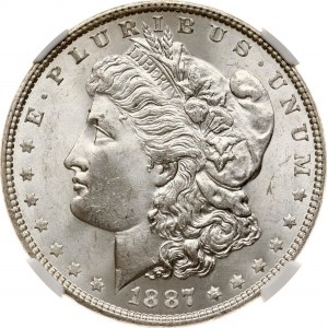 Dollaro Morgan USA 1887 NGC MS 63