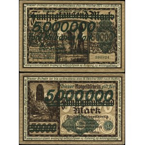 Wolne Miasto Gdańsk, 5.000.000 marek (nadruk na 50.000 marek), 8.08.1923