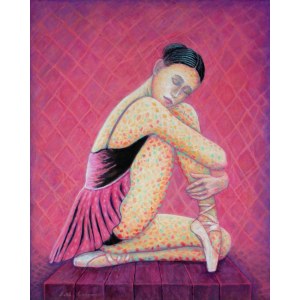 Bohdan Wincenty ŁOBODA (b. 1952), Dark pink ballerina, 2025