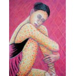 Bohdan Wincenty ŁOBODA (b. 1952), Dark pink ballerina, 2025