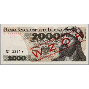 PRL, 2000 złotych 1.06.1979, WZÓR, No. 2215, seria S