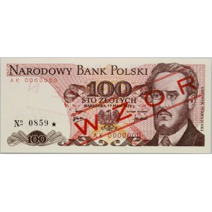 PRL, 100 złotych 17.05.1976, WZÓR, No. 0859, seria AK