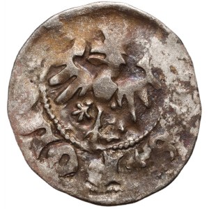 Władysław Jagiełło 1386-1434, półgrosz, Kraków, sygnatura ☘