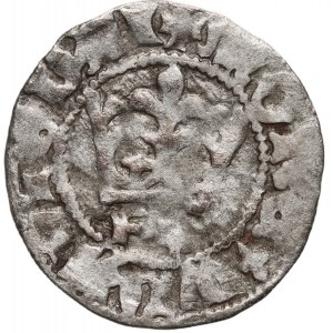 Władysław Jagiełło 1386-1434, półgrosz, Kraków, sygnatura F‡