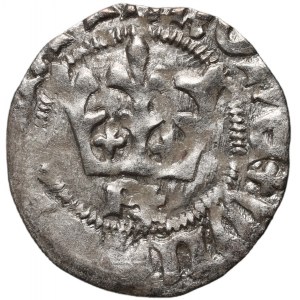 Władysław Jagiełło 1386-1434, półgrosz, Kraków, sygnatura F‡