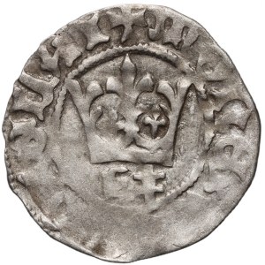 Władysław Jagiełło 1386-1434, półgrosz, Kraków, sygnatura F‡