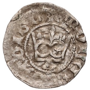 Władysław Jagiełło 1386-1434, półgrosz, Kraków, sygnatura ☘