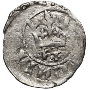 Władysław Jagiełło 1386-1434, półgrosz, Kraków, sygnatura F‡