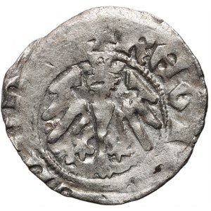 Władysław Jagiełło 1386-1434, półgrosz, Kraków, sygnatura F‡