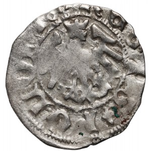Władysław Jagiełło 1386-1434, półgrosz, Kraków, sygnatura F‡