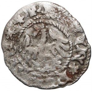 Władysław Jagiełło 1386-1434, półgrosz, Kraków, sygnatura P