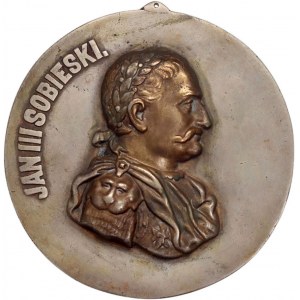 II RP, medalion, Jan III Sobieski, odlew na podstawie Mintera