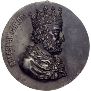 II RP, medalion, Bolesław Chrobry, odlew na podstawie Mintera