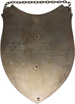 II RP, silver guttergraph, Our Lady of Czestochowa, dedication dated 1956