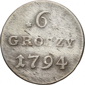 Stanislaw August Poniatowski, 6 groszy 1794, Warsaw