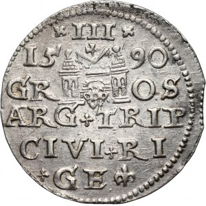 Zygmunt III Waza, trojak 1590, Ryga