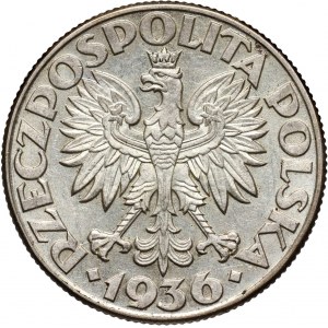 II RP, 2 złote 1936, Warszawa, Żaglowiec