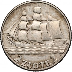 II RP, 2 złote 1936, Warszawa, Żaglowiec