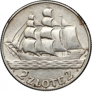 II RP, 2 złote 1936, Warszawa, Żaglowiec