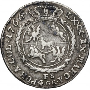 Stanisław August Poniatowski, złotówka 1766 FS, Warszawa