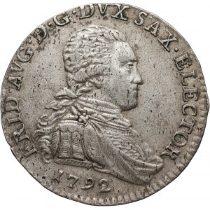 Germany, Saxony, Friedrich August III, 2 Groschen (1/12 Thaler) 1792 IEC, Dresden