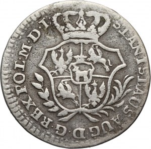 Stanislaw August Poniatowski, half zloty (2 pennies) 1767 FS, Warsaw