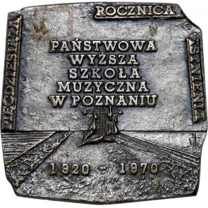 PRL, medal z 1970 roku, Państwowa Wyższa Szkoła Muzyczna w Poznaniu, Stasiński, OPUS 459