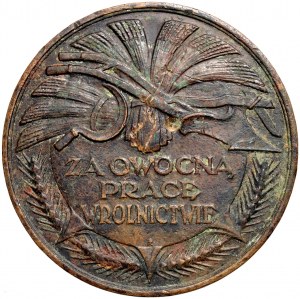 II RP, award medal of 1926, Pomeranian Chamber of Agriculture, For Fruitful Work in Agriculture