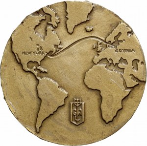 Second Republic, 1935 medal, GAL Shipping Lines, First Voyage of the Ship MS. Pilsudski, rarer