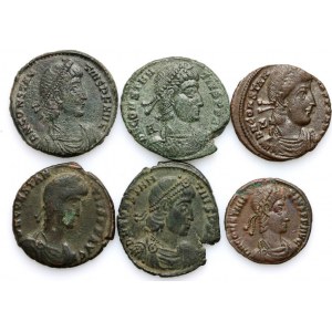 Roman Empire, 4th century coin set (6 pieces)