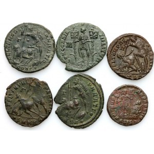 Roman Empire, 4th century coin set (6 pieces)