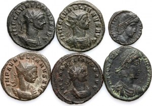 Roman Empire, 3rd-4th century coin set (6 pieces)