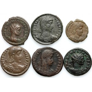 Roman Empire, 3rd-4th century coin set (6 pieces)
