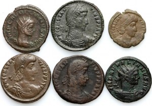 Roman Empire, 3rd-4th century coin set (6 pieces)