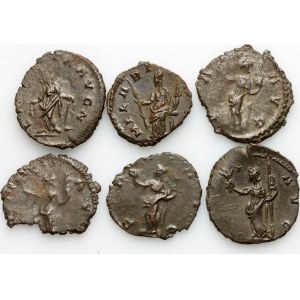 Roman Empire, 3rd century coin set (6 pieces)