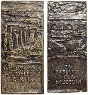 People's Republic of Poland, badge set, 30th Anniversary of the Liberation of Poznan, (2 pieces)