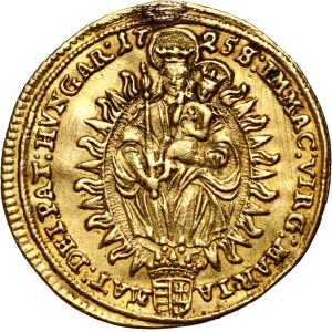 Hungary, Charles VI, Ducat 1725 NB, Nagybanya