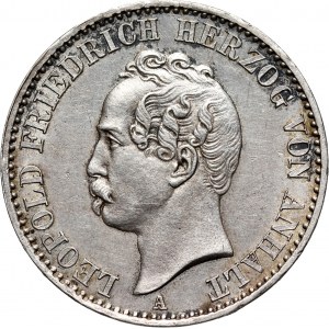 Germany, Anhalt-Dessau, Leopold IV Frederick, 1/6 Thaler 1865 A, Berlin