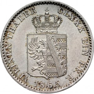 Germany, Anhalt-Dessau, Leopold IV Frederick, 1/6 Thaler 1865 A, Berlin