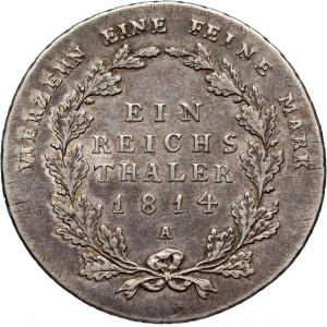 Niemcy, Prusy, Friedrich Wilhelm III, Thaler 1814 A, Berlin
