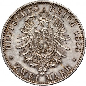 Germany, Prussia, Frederic III, 2 Mark 1888 A, Berlin