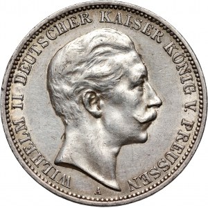 Germany, Prussia, Wilhelm II, 3 Mark 1910 A, Berlin