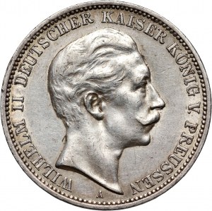 Germany, Prussia, Wilhelm II, 3 Mark 1910 A, Berlin